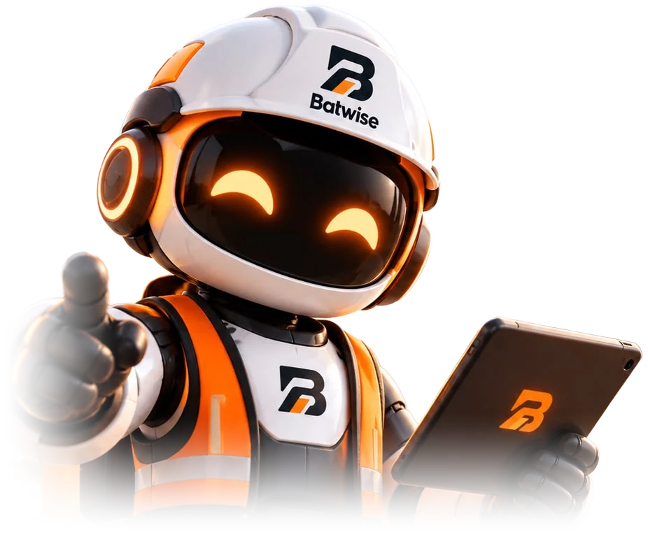 Obi, l'assistant IA de Batwise, avec casque Batwise et tablette